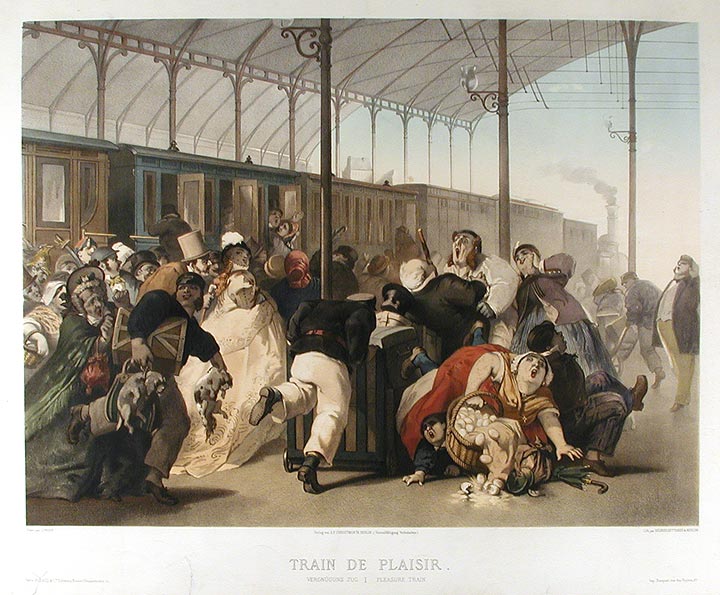 Item #13458 Train de Plaisir / Pleasure Train. Philippe Jacques LINDER, BETTANIER REGNIER, MORLON, 1835-?, lithographers.
