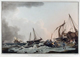 Item #13510 Fishermen going out at Worthing. J. after Philippe Jacques LOUTHERBOURG HILL