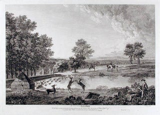 Item #13659 A View in Lyme Park (With that extraordinary Custom of driving the Stags;) the...