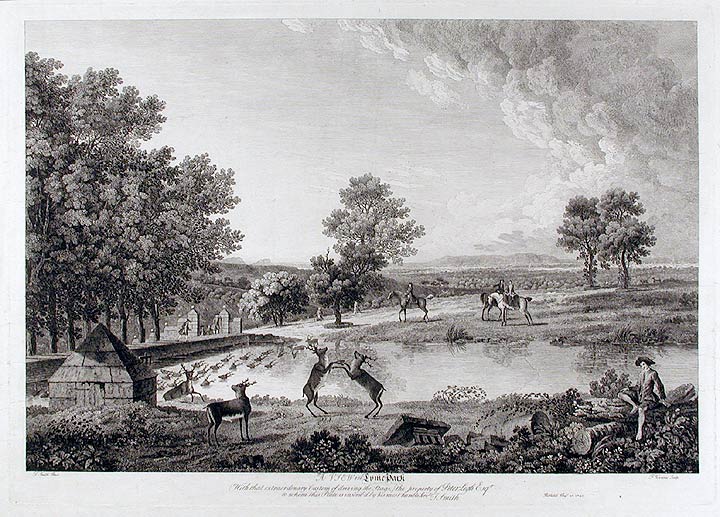 Item #13659 A View in Lyme Park (With that extraordinary Custom of driving the Stags;) the property of Peter Legh Esqr. Thomas SMITH of Derby, Francis VIVARES, c.