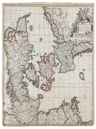 Dania Regnum, Ducatus Holsatia et Slesvicum Insulæ Danicæ et Provinciæ Iutia Scania, etc.
