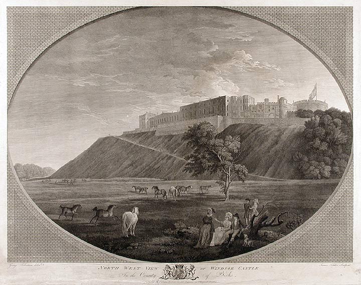 Item #13705 North West View of Windsor Castle, In the County of Berks. James FITTLER, after George ROBERTSON.