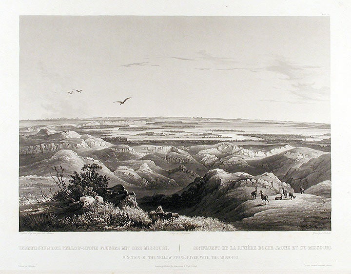 Item #13857 Junction of the Yellow Stone River with the Missouri. Karl BODMER.