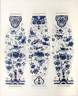 Item #13924 An original design for three porcelain vases. SAMSON, CO, designers