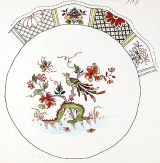 Item #13926 An original design for a porcelain plate. SAMSON, CO, designers