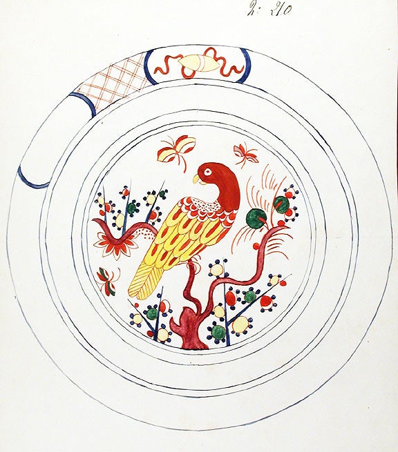 Item #13942 An original design for a porcelain plate. SAMSON, CO, designers.
