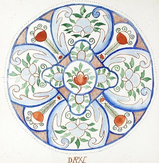 Item #13946 An original design for a porcelain plate. SAMSON, CO, designers