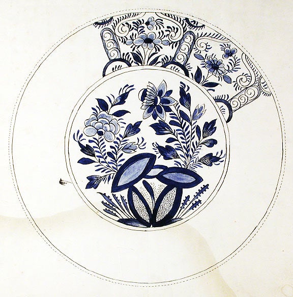 Item #13960 An original design for a porcelain plate. SAMSON, CO, designers.