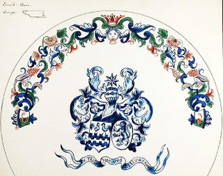 Item #13968 An original design for a porcelain plate. SAMSON, CO, designers