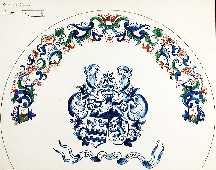 Item #13968 An original design for a porcelain plate. SAMSON, CO, designers.