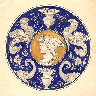 Item #14121 An original design for a porcelain plate. SAMSON, CO, designers