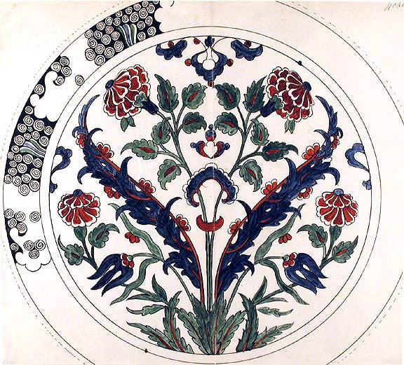 Item #14400 An original design for a porcelain plate. SAMSON, CO, designers.