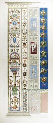 Item #14588 Decorative pilaster with fruit, flowers, and tendrils. RAPHAEL. Raffaello Sanzio...