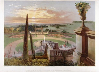 Item #14690 View from the Upper Terrace Walk, in the Gardens at Shrublands. After Edward Adveno...
