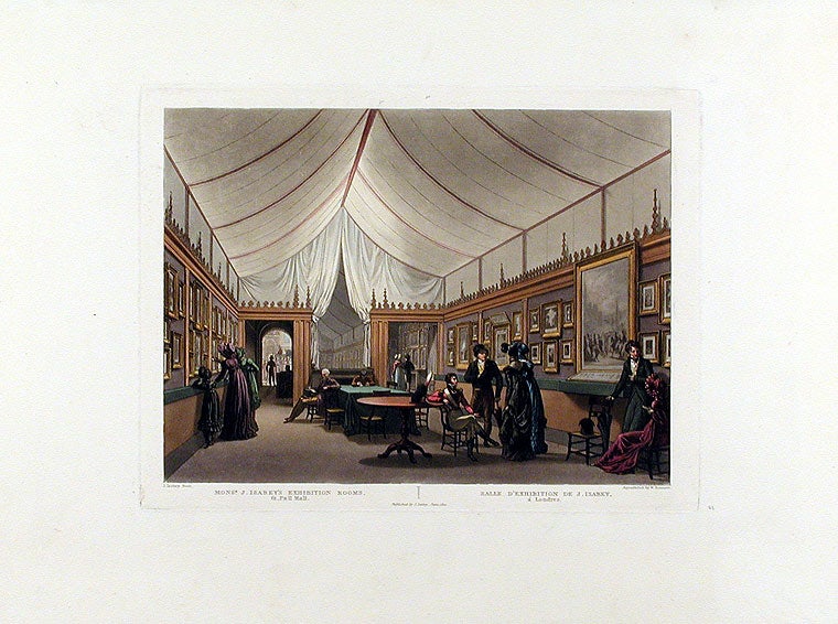 Item #14745 Monsr. J. Isabey's Exhibition Rooms, 61 Pall Mall / Salle d'Exhibition de J. Isabey, a Londres. William James BENNETT, after J. ISABEY.