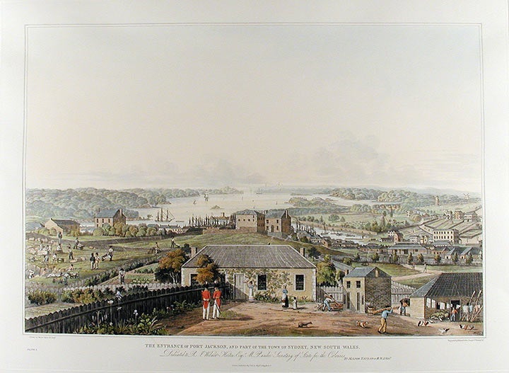 Item #14757 Three panoramic views of Port Jackson, in New South Wales, with the town of Sydney, and the adjacent scenery. After original drawings by … Taylor… drawn from nature… between 1817 and 1822. James TAYLOR, of his Majesty's 48th Regiment of Foot Major.