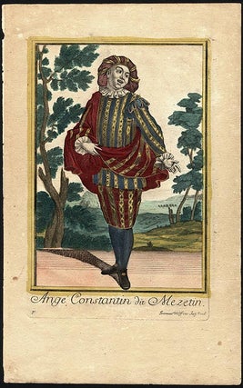 Item #15027 [Angelo Constantini as Mezzetin] Ange Constantin dit Mezetin. Jeremias WOLFF