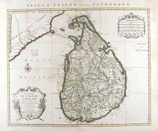 Item #15045 [Sri Lanka] Insula Ceilon olim Taprobana. Carte de L'Isle de Ceylan. Guillaume DE...