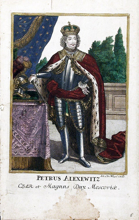 Item #15094 [Peter the Great] Petrus Alexewitz Czar et Magnus Dux Moscoviæ. Johann Christian WEIGEL.