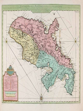 Item #15208 Carte de L'Isle de la Martinique Colonie Françoise de l'une des Isles Antilles de...