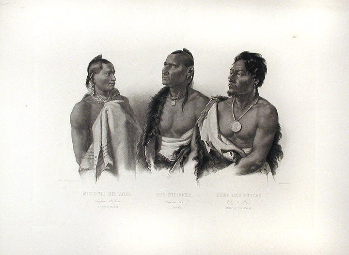 Oto Indian / Missouri Indian / Chief of the Puncas | Karl BODMER