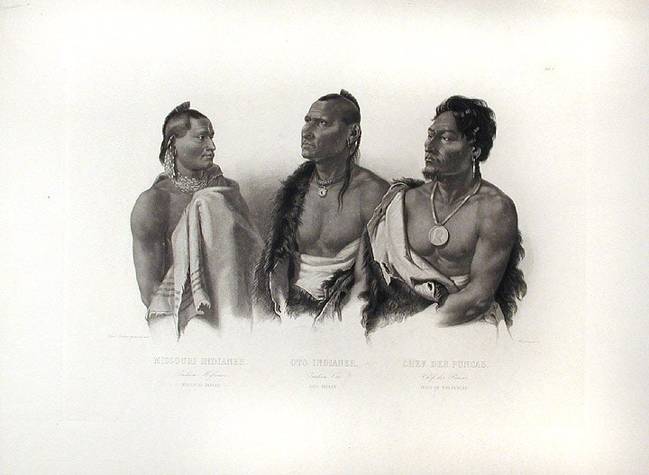 Item #15539 Oto Indian / Missouri Indian / Chief of the Puncas. Karl BODMER.