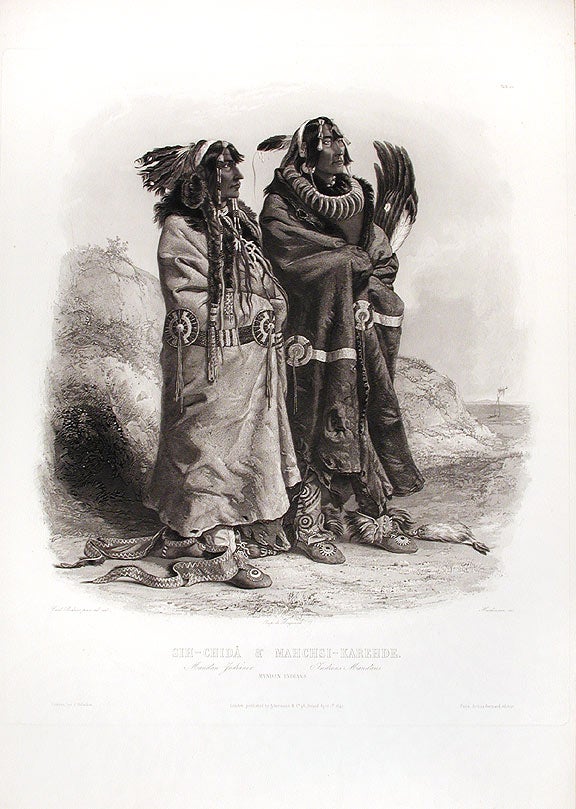 Item #15553 Sih-Chidä & Mahchsi-Karehde. Mandan Indians. Karl BODMER.