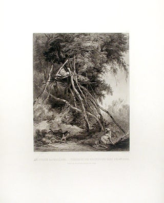 Item #15568 Tombs of Assiniboin Indians on Trees. Karl BODMER