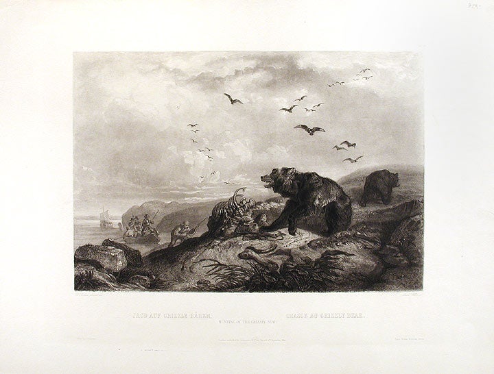 Item #15579 Hunting of the Grizzly Bear. Karl BODMER.