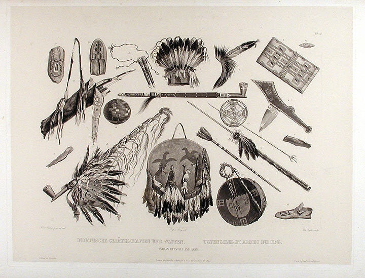 Indian Utensils and Arms | Karl BODMER