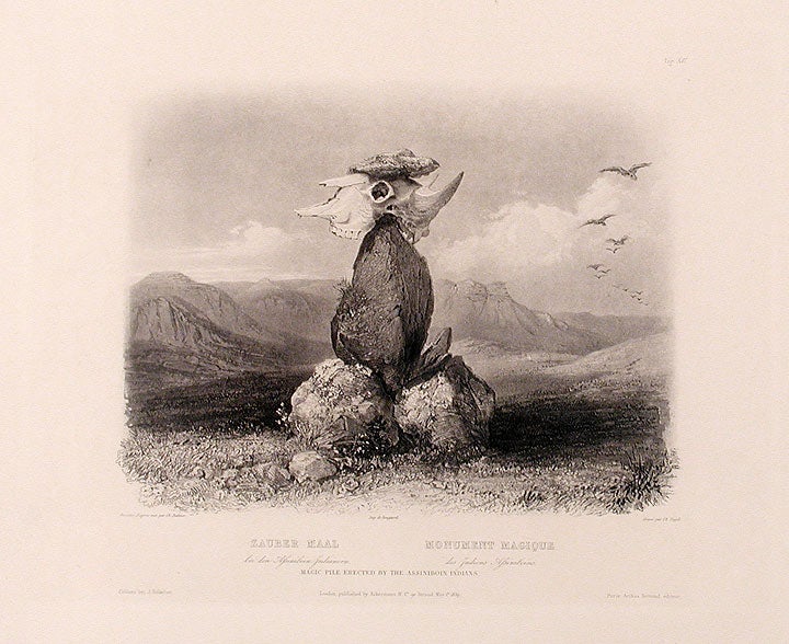 Item #15613 Magic Pile Erected by the Assiniboin Indians. Karl BODMER.