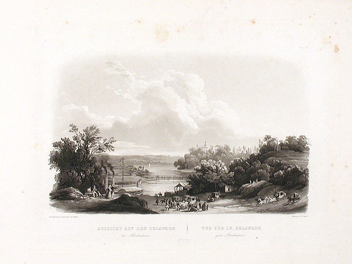 Item #15630 [View on the Delaware, near Bordentown. Karl BODMER.