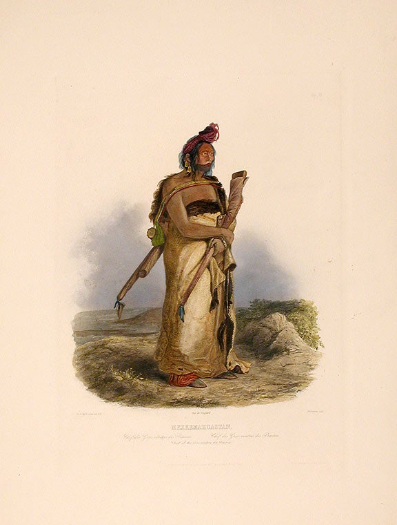 Item #15641 Mexkemahuastan. Chief of the Gros-ventres de Prairies. Karl BODMER.