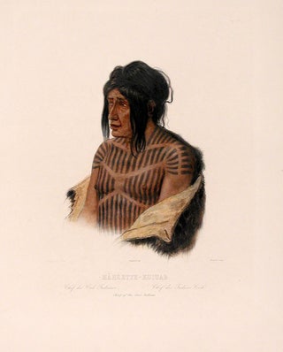 Item #15645 Mähsette-Kuiuab Chief of the Cree-Indians. Karl BODMER