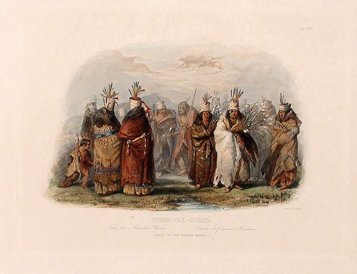 Item #15655 Ptihn-Tak-Ochatä. Dance of the Mandan Women. Karl BODMER.