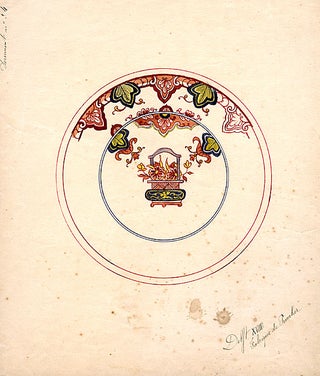 Item #15908 An original design for a porcelain plate. SAMSON, CO, designers