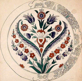 Item #15930 An original design for a porcelain plate. SAMSON, CO, designers