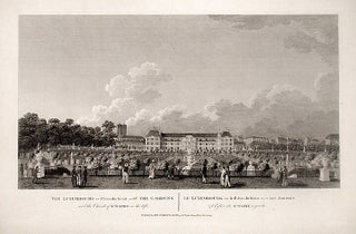 Item #16091 The Luxembourg or Palais du Senat with the Gardens and the Church of St. Sulpice on...