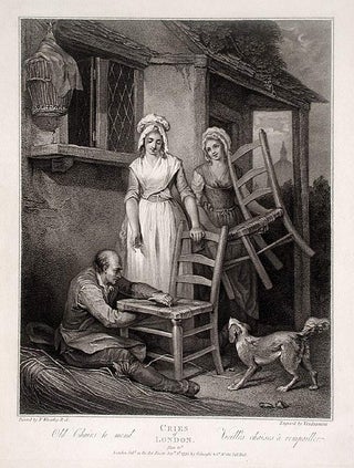 Item #16096 Cries of London, Plate 10, Old Chairs to Mend. Francis WHEATLEY, Giovanni VENDRAMINI