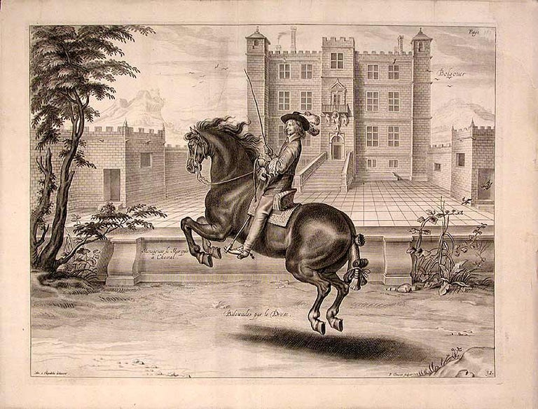 Item #16194 Bolsouer. Monseigneur le marquis à Cheval. Balottades par le Droite. William Cavendish NEWCASTLE, Duke of, Gaspard de SAUNIER.