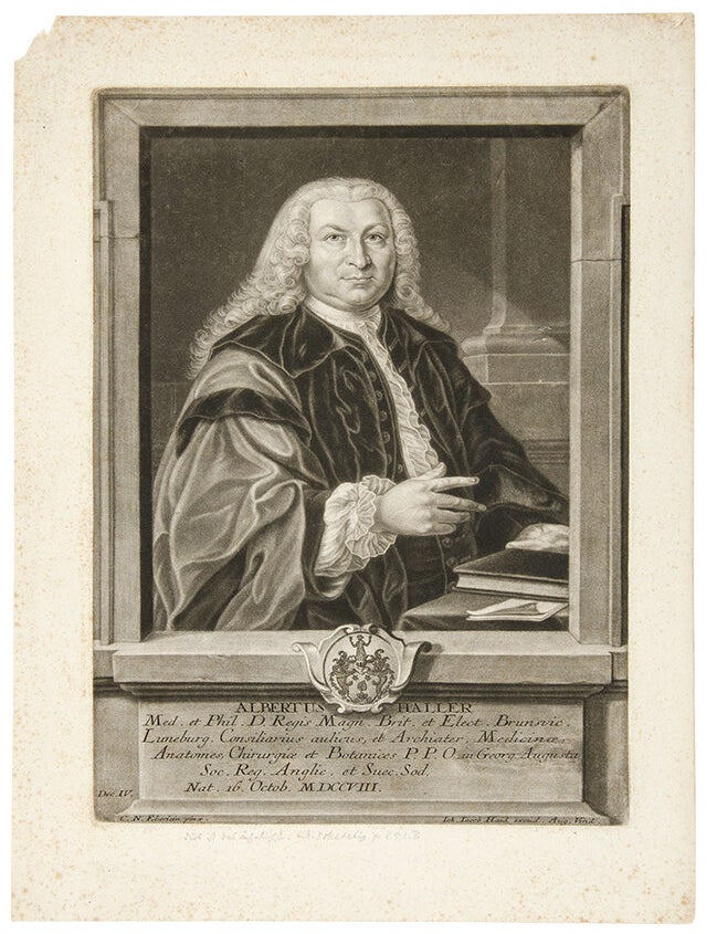 Item #16449 Albertus Haller. Johann Jacob HAID, after C. N. EBERLEIN.