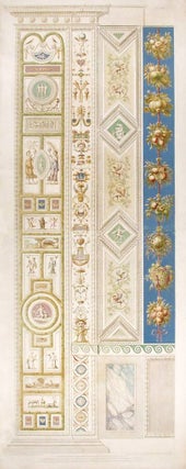 Item #17002 Decorative pilaster with fruit, flowers, and tendrils. RAPHAEL. Raffaello Sanzio...