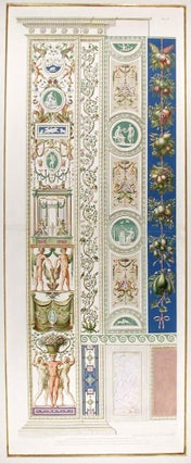 Item #17012 Decorative pilaster with fruit, flowers, and tendrils. RAPHAEL. Raffaello Sanzio...