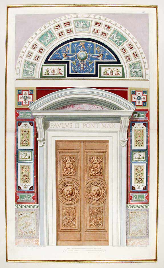 Item #17013 Doorway to Vatican Loggia. RAPHAEL. Raffaello Sanzio d'Urbino.