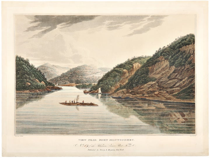 Item #17018 View Near Fort Montgomery. No. 18 of the Hudson River Port Folio. John HILL, William Guy Wall, engraver.