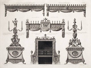 Item #17116 Designs for the Chimney Piece and Curtain Cornice at Sutton Park. After Robert ADAM,...