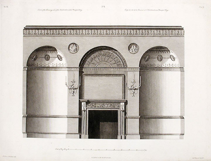 Item #17122 Section of the Chimneyside of the Antichamber in the Principal Story. After Robert ADAM, James ADAM, d.1794.