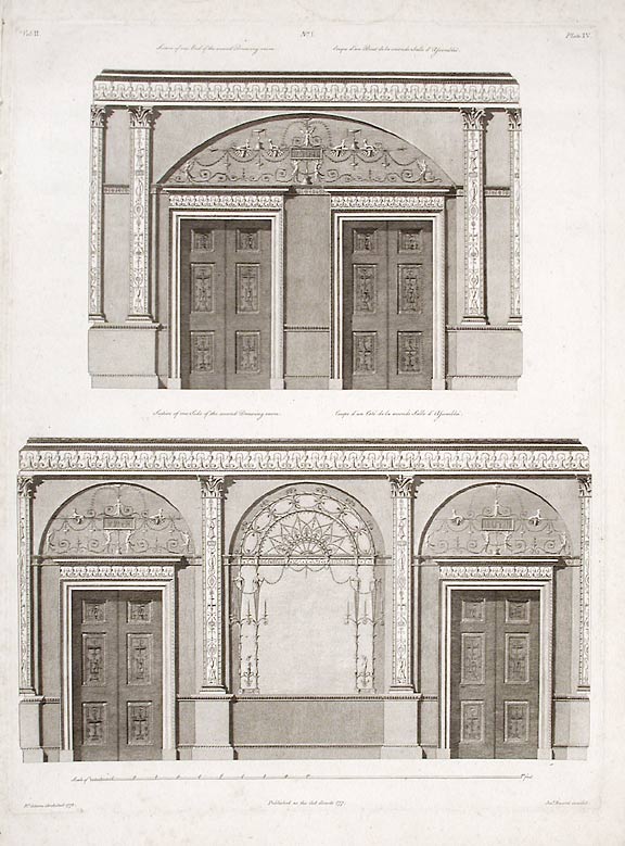 Item #17124 Section of One end and One Side of the Second Withdrawing-room. After Robert ADAM, James ADAM, d.1794.