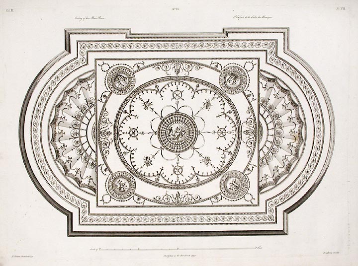 Item #17133 Ceiling of the Music Room. After Robert ADAM, James ADAM, d.1794.