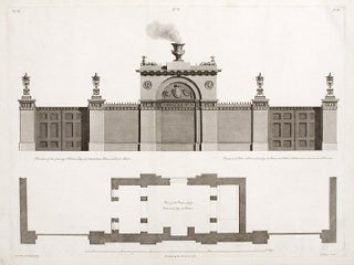 Item #17144 Elevation and Plans of the Gateway and Porter's Lodge of Ashburnham House in Dover...